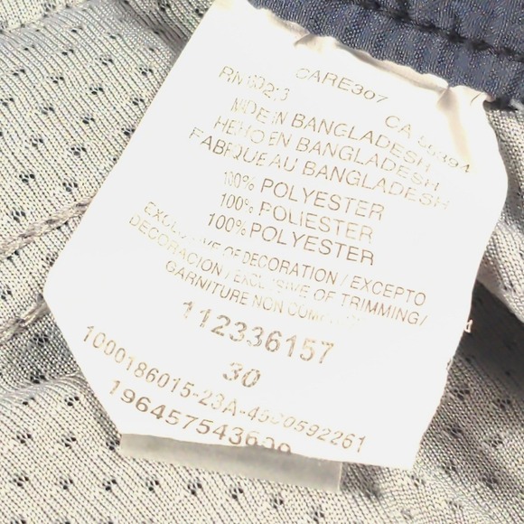 Wrangler Mens 30 ATG Outdoor Shorts Polyester Blue Hiking Cargo Utility Pockets - Picture 8 of 12